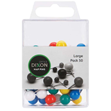 Dixon Map Pins Large Assorted Colour Pack of 50
